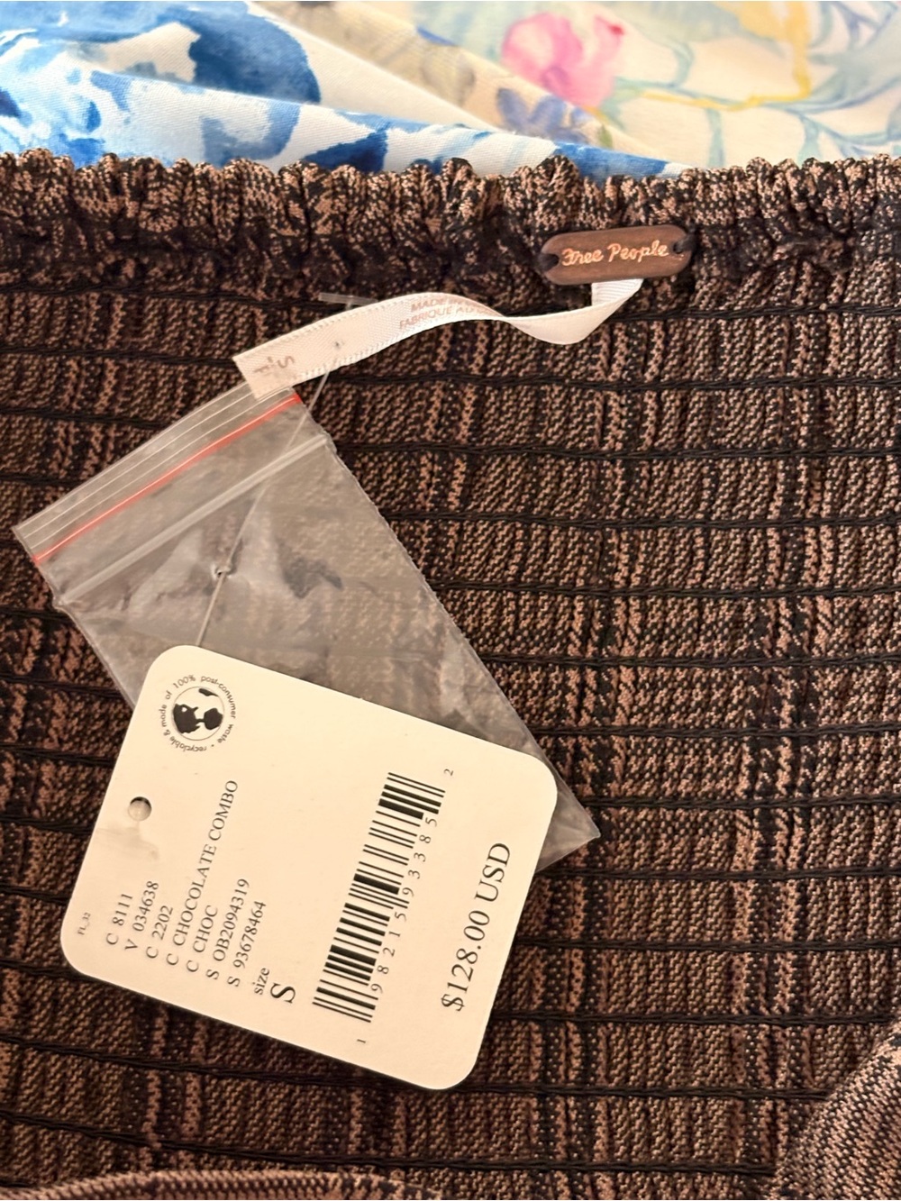 Free People Chocolate Brown Plaid Peplum Halter Top - Picture 5 of 5